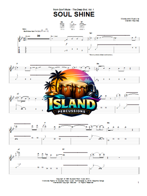 Soul Shine - Guitar TAB