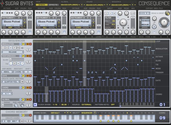Sugar Bytes Consequence Arpeggiator and Chord-Sequencer Software