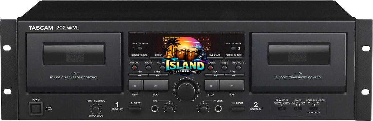 TASCAM 202 MK VII Double Cassette Deck (with USB)
