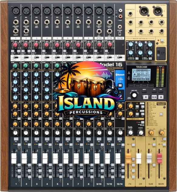 TASCAM Model 16 Mixer, USB Audio Interface and Multitrack Recorder