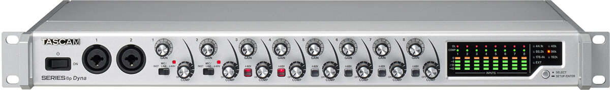 TASCAM Series 8p Dyna 8-Channel Mic Preamp with Analog Compressor