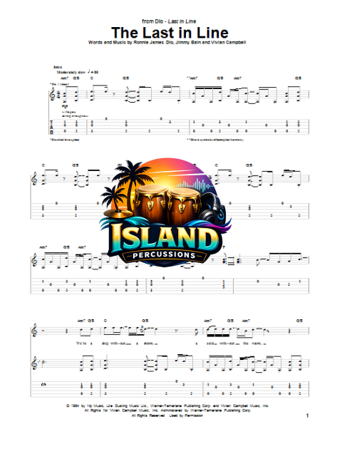 The Last In Line - Guitar TAB
