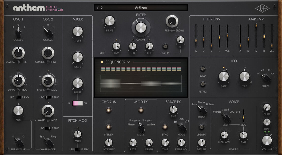 Universal Audio UAD Anthem Analog Synthesizer Software Plug-in