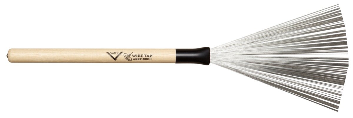 Vater Wire Tap Fixed Wood Handle Wire Brushes (Pair)