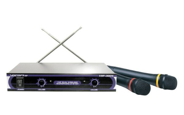 VocoPro VHF-3005 Dual-Channel Handheld Wireless Microphone System