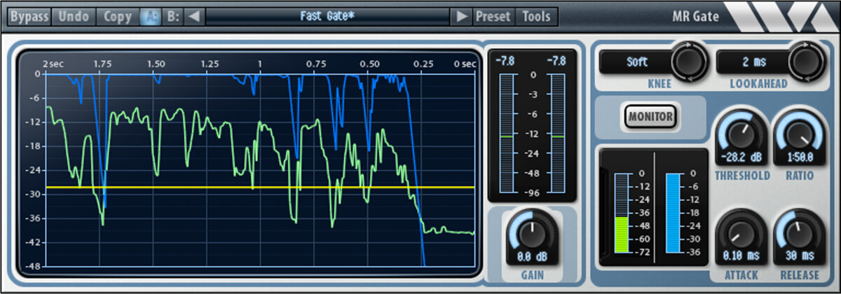 Wave Arts MR Gate Expander/Gate Audio Plug-in Software