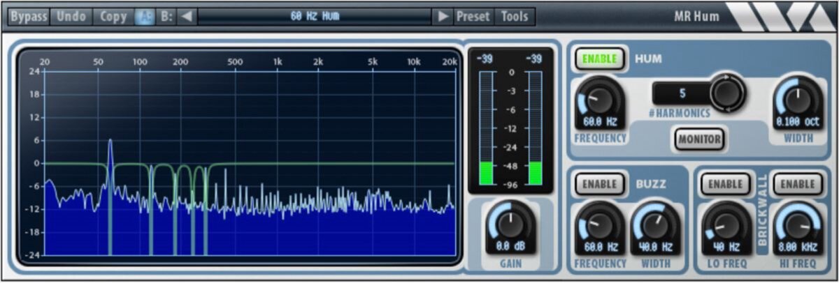 Wave Arts MR Hum Audio Plug-in Software