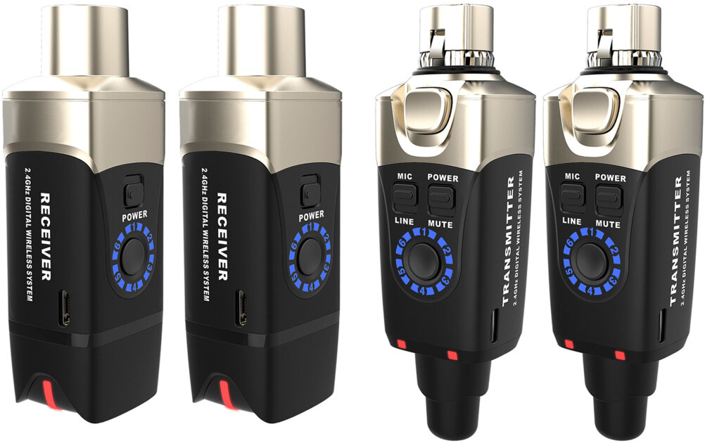 Xvive U3D Digital Dual-Channel Plug-On Wireless System for XLR Dynamic Microphones