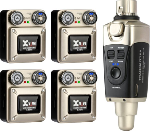Xvive U45R4 Quad-Reciever Wireless In-Ear Monitor System