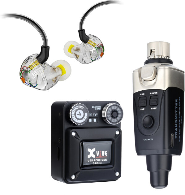 Xvive U45T9 5.8 GHz Digital Wireless In-Ear Monitor System with T9 Earphones