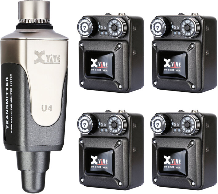 Xvive U4R4 Digital Quad-Receiver Wireless In-Ear Monitor System