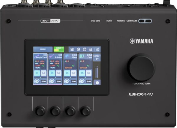 Yamaha URX44V USB Audio Interface with Touchscreen and USB-HDMI Video Interface