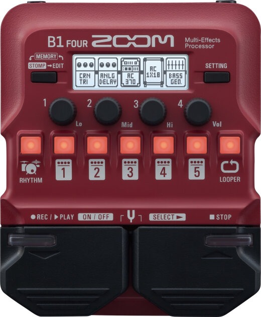 Zoom B1 FOUR Multi-Effects Bass Guitar Pedal