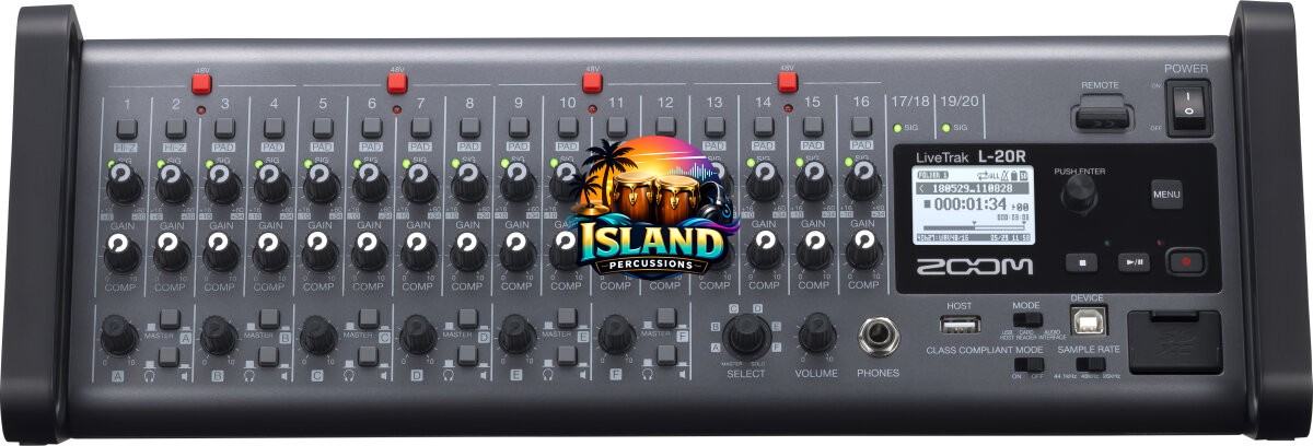 Zoom LiveTrak L-20R Portable Digital Mixer and Recorder