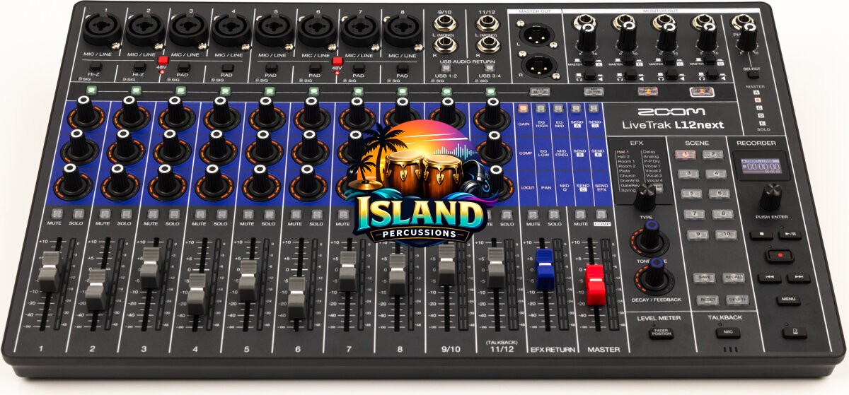 Zoom LiveTrak L12next Digital Mixer and Multi-Track Recorder, 12-Channel