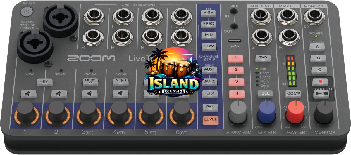 Zoom LiveTrak L6 Digital Mixer and Multi-Track Recorder, 6-Channel