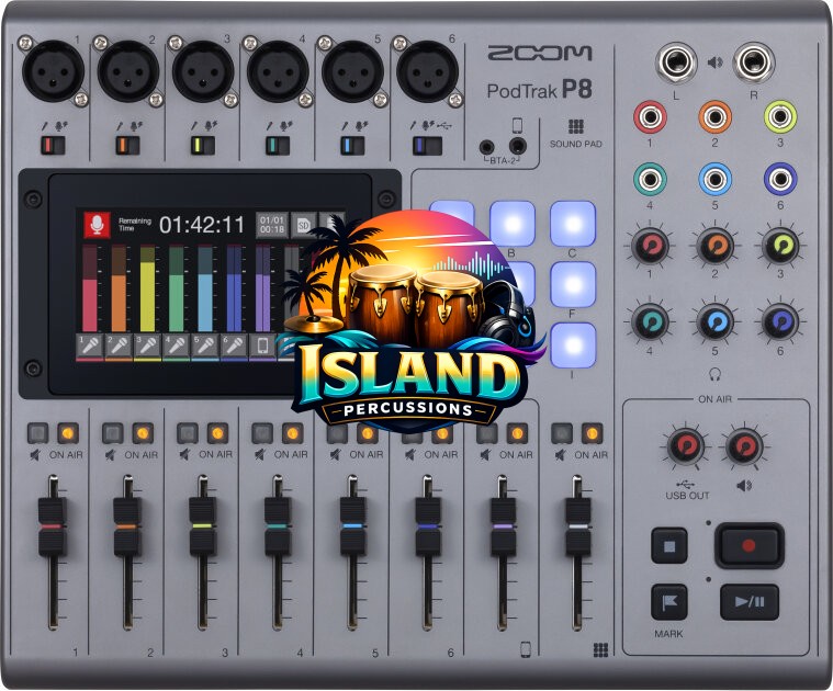 Zoom PodTrak P8 Podcast Recorder and Mixer