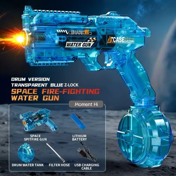 Electric Water Gun for Adults & Kids – Powerful Automatic Water Blaster with Fast Water Suction, Long-Range Squirt Gun for Summer Outdoor Beach, Pool & Backyard Water Battles